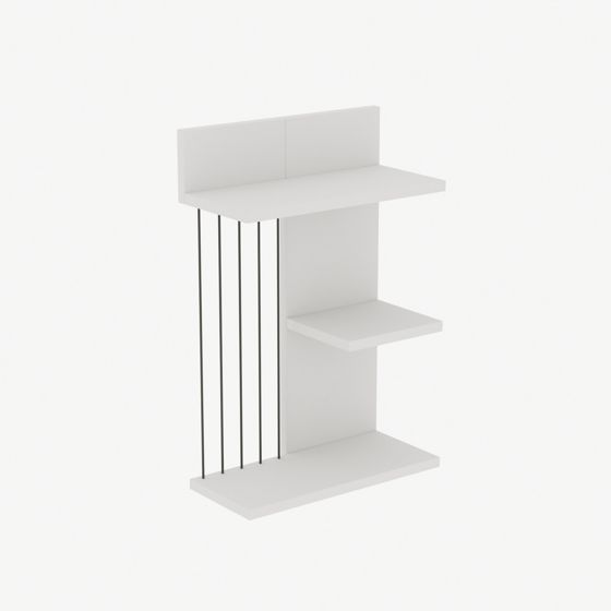 Norda Design Moderne hvid væghylde, 40x60x19 cm, 100% melaminbelagt, 18mm tyk, flere hylder, pladsbesparende