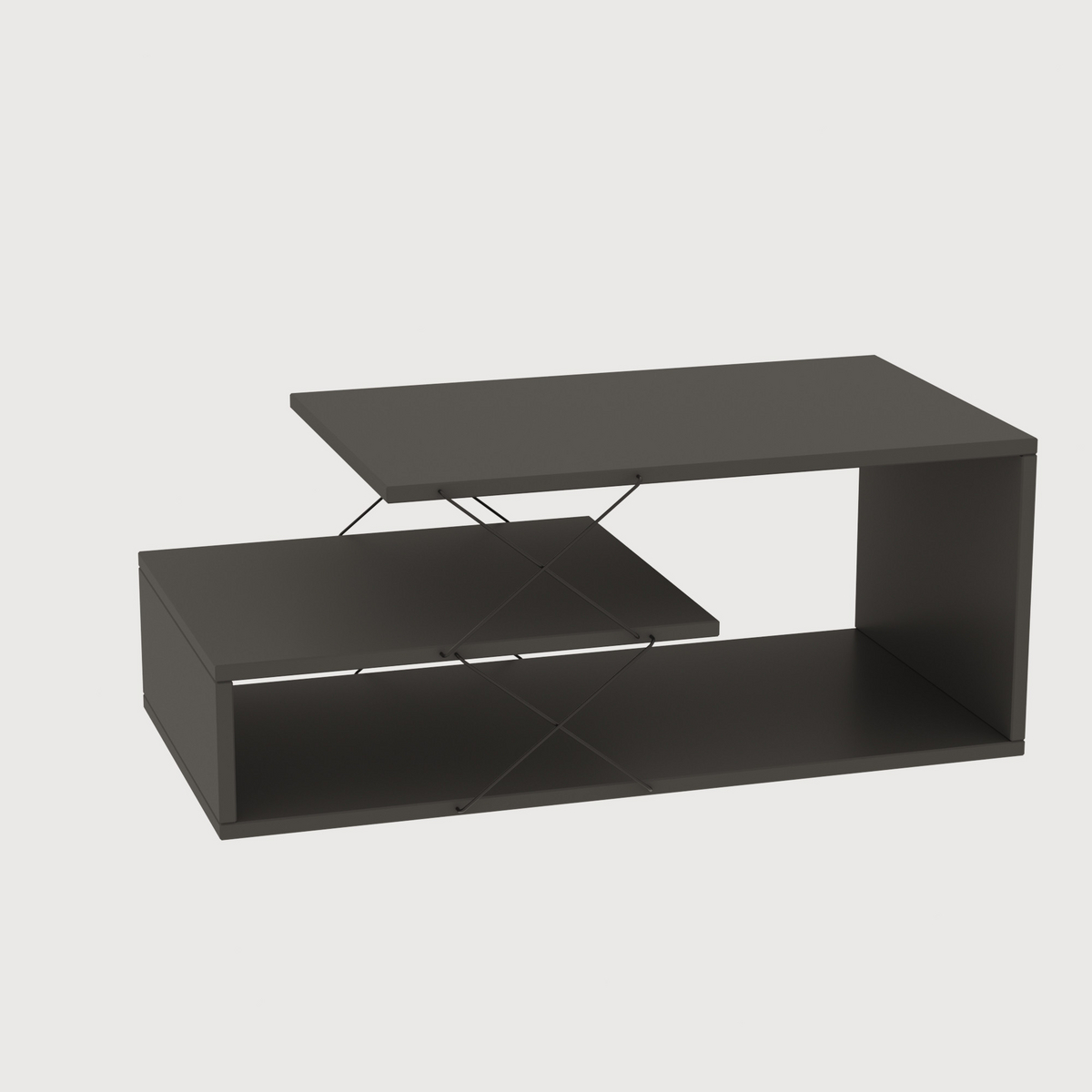 Norda Design Moderne antracit sofabord, 100 cm x 50 cm x 40 cm | 100% melaminbelagt, 18 mm tyk | stilfuldt og funktionelt