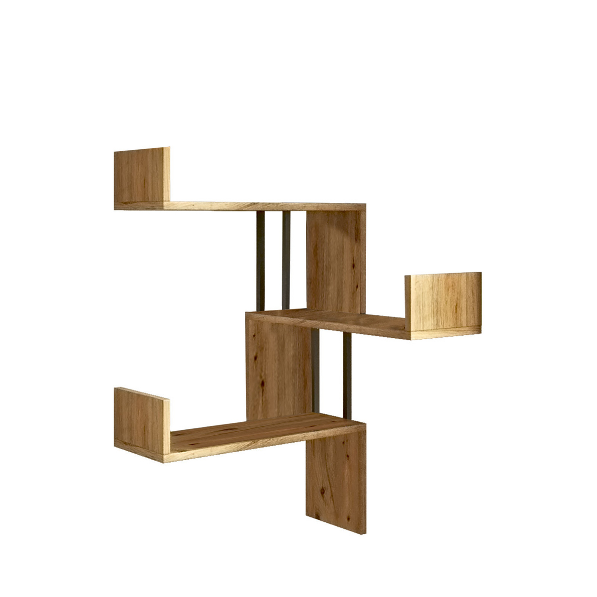 Norda Design Moderne væghylde, Atlantic Pine, 60 x 109.4 x 60 cm | 100% melaminbelagt, 18 mm tyk | stilfuld opbevaring