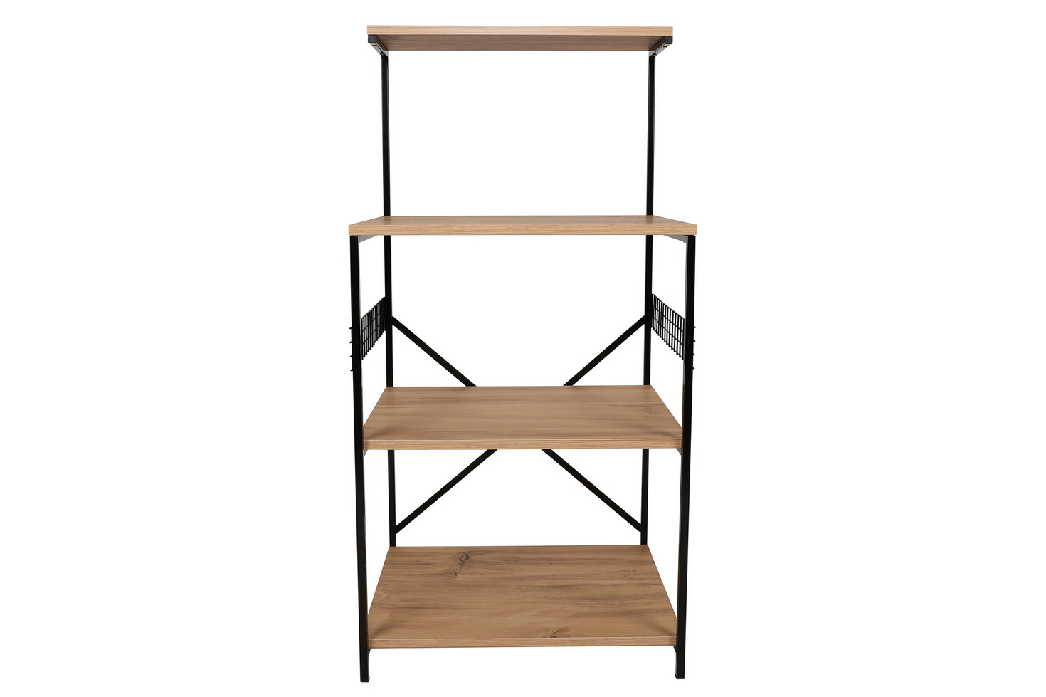 Norda Design Moderne multifunktionsskab, sort og Pine, 60x124x45 cm | 100% melaminbelagt, metalben, stilfuld design