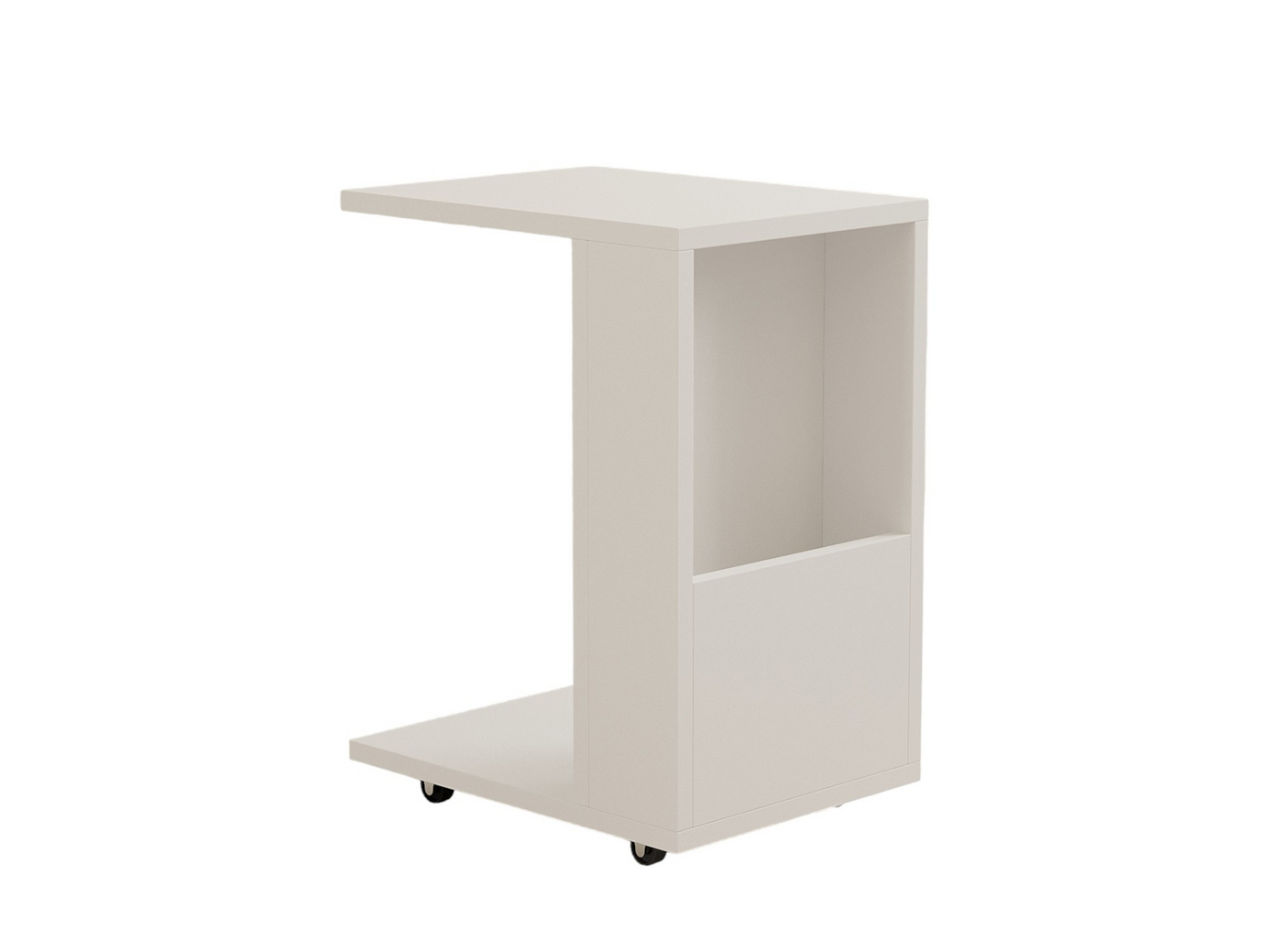 Norda Design Moderne hvid sidebord, 30 x 50 x 40 cm | 100% melaminbelagt spånplade, 18 mm tyk | stilfuldt og funktionelt