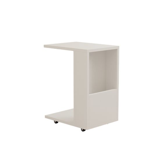 Norda Design Moderne hvid sidebord, 30 x 50 x 40 cm | 100% melaminbelagt spånplade, 18 mm tyk | stilfuldt og funktionelt