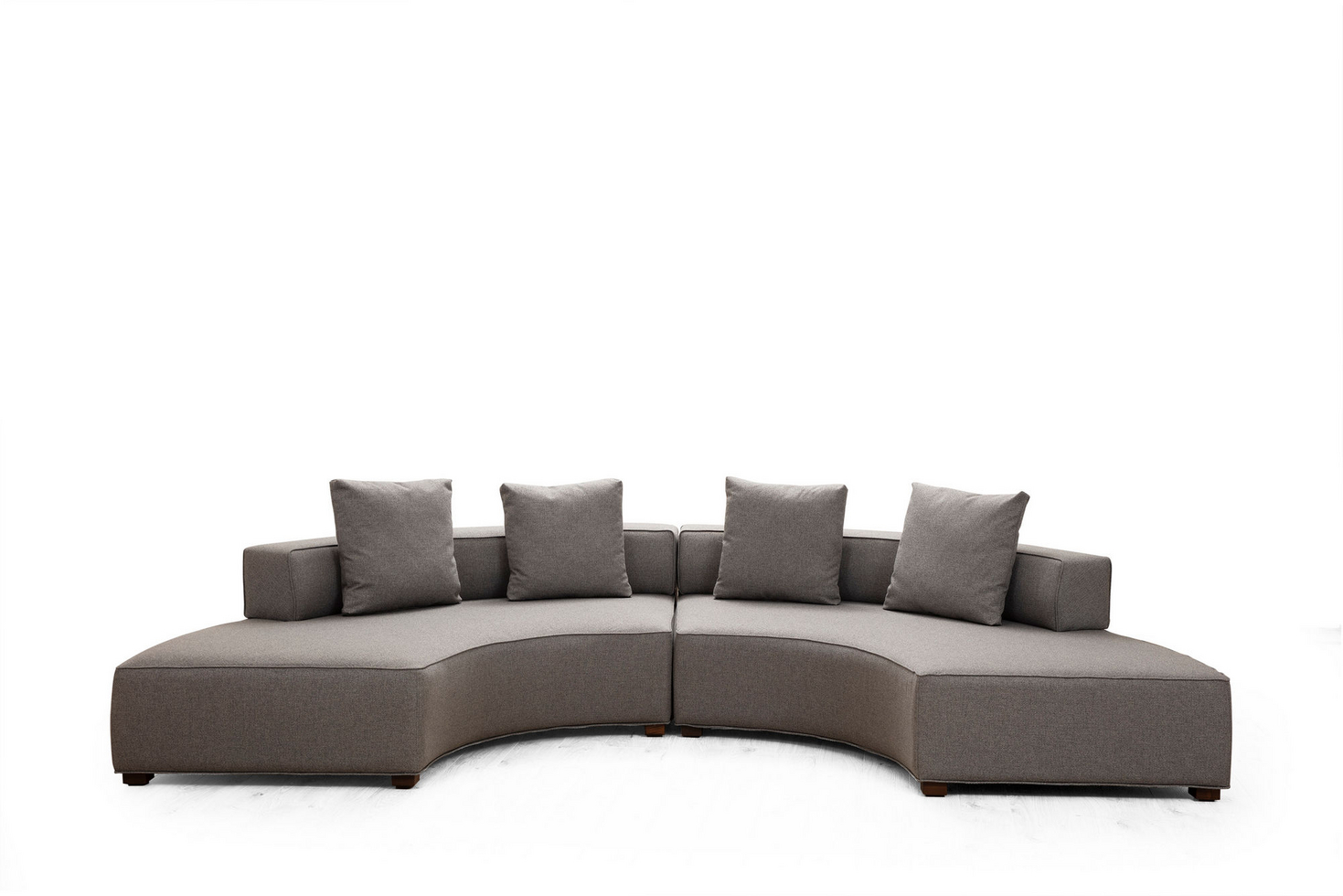 Norda Design Stilfuld grå hjørnesofa, ramme i bøgetræ, 360x105 cm, 4 puder, kan kemisk renses, skandinavisk design