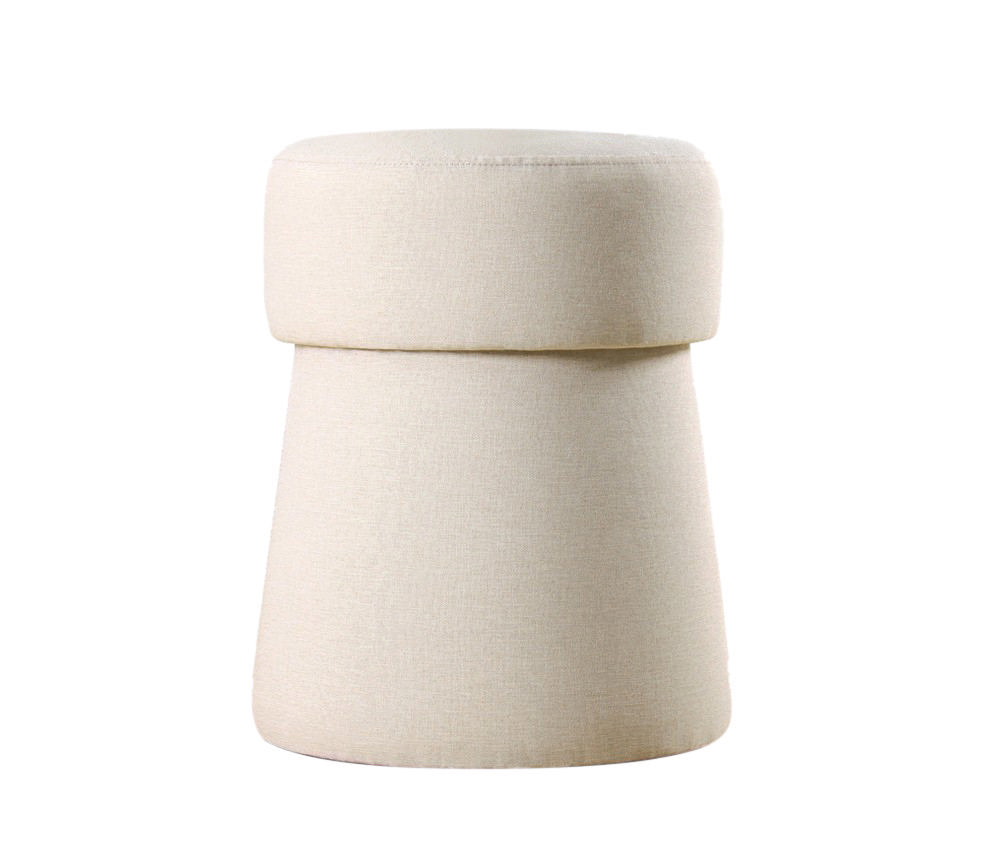Norda Design Stilfuld puf, cremefarve, 50x40 cm | 50% bomuld og 50% hør, 6 cm ortopædisk skum | Bohemian og skandinavisk design