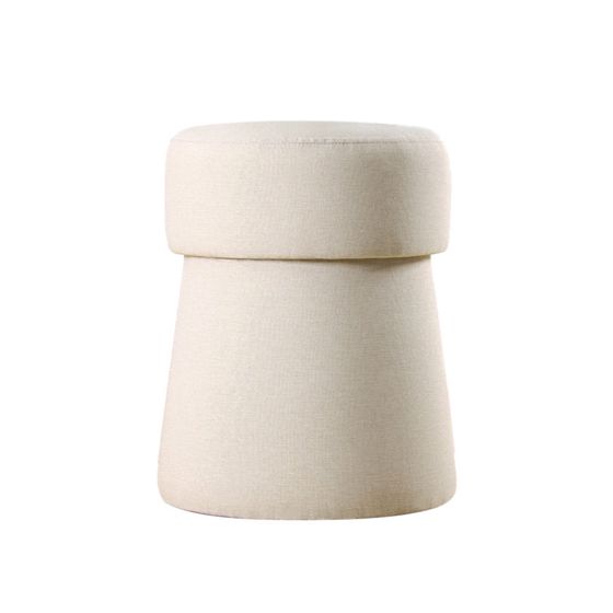 Norda Design Stilfuld puf, cremefarve, 50x40 cm | 50% bomuld og 50% hør, 6 cm ortopædisk skum | Bohemian og skandinavisk design