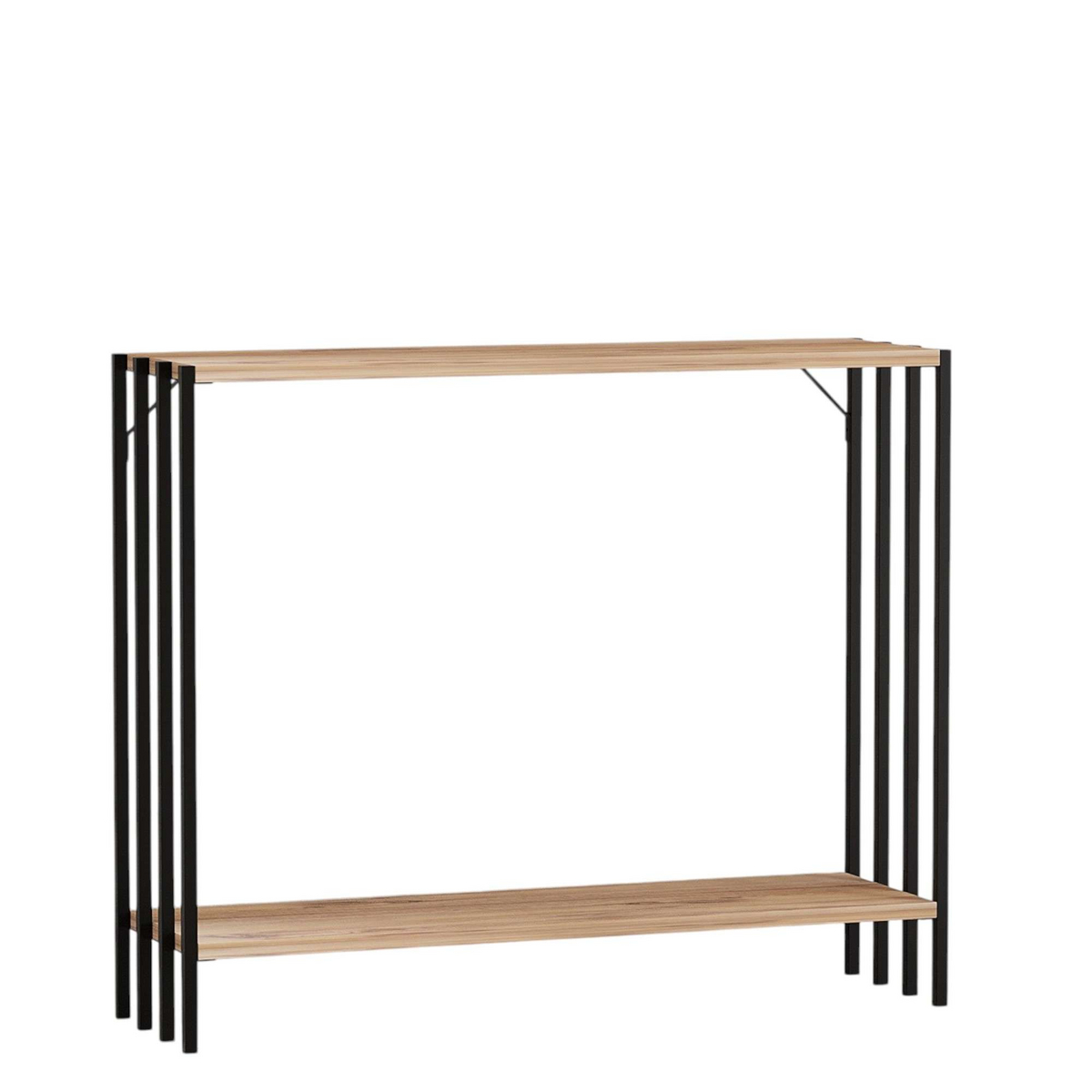 Norda Design Moderne skænk, sort og Atlantic Pine, 90 x 74 x 26 cm | 100% melaminbelagt, 18mm tyk, metalramme