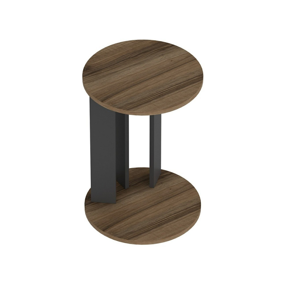 Norda Design Moderne sidebord, valnød og antracit, 34 x 64 x 34 cm | 100% melaminbelagt, 18 mm tyk | stilfuldt og funktionelt