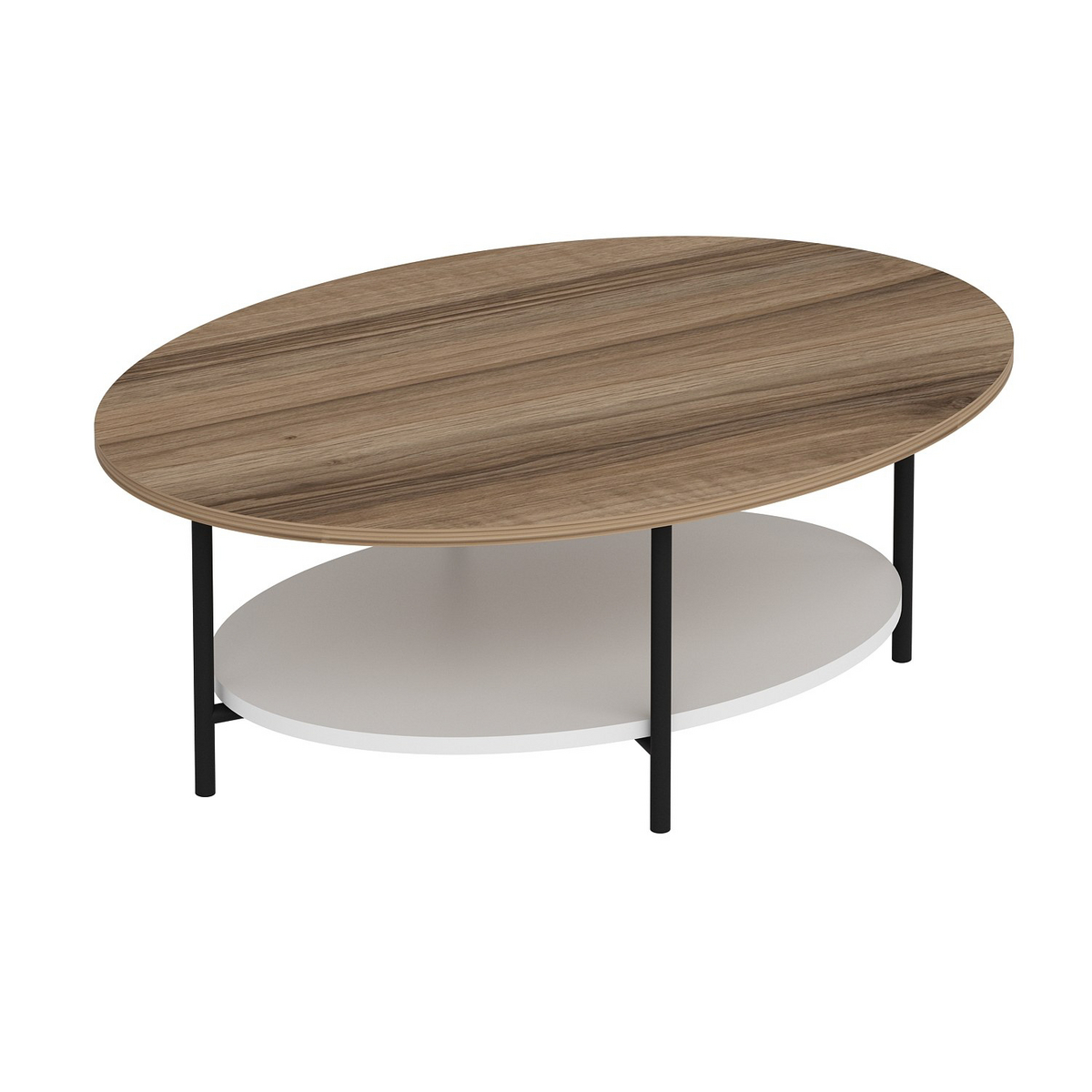 Norda Design Moderne sofabord, eg og hvid, 90 x 36 x 60 cm | 100% melaminbelagt, 18 mm tyk | skandinavisk design