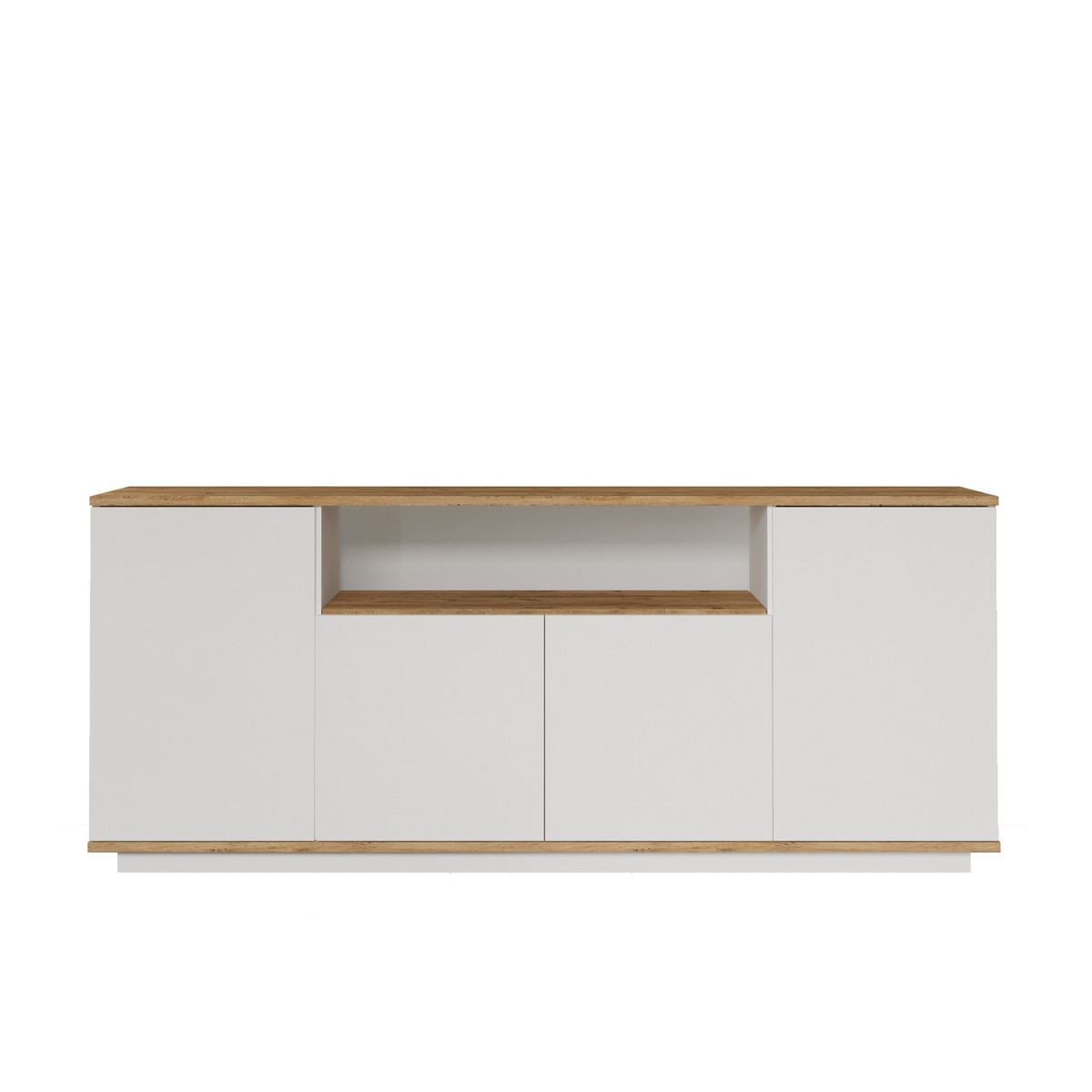 Norda Design Moderne konsolbord, Atlantic Pine og hvid, 180 x 75 x 44.5 cm | 100% melaminbelagt, 18 mm tyk | skandinavisk design