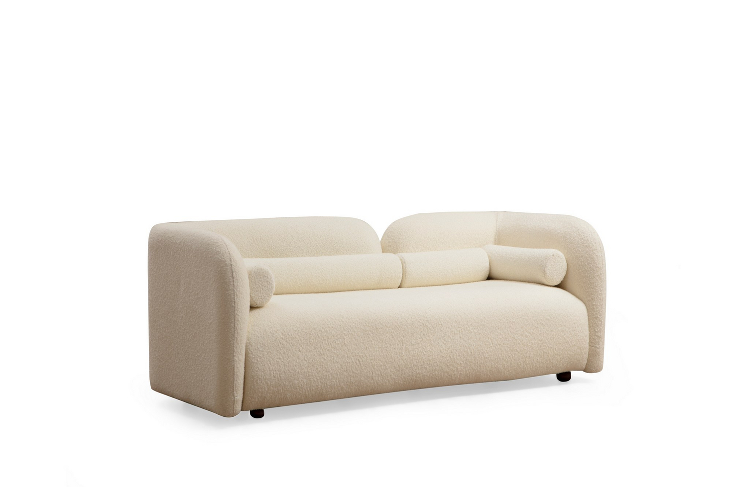 Norda Design Elegant 2-personers sofa, cremefarve, ramme i bøgetræ, 190 cm | 100% polyester, inkl. 2 puder