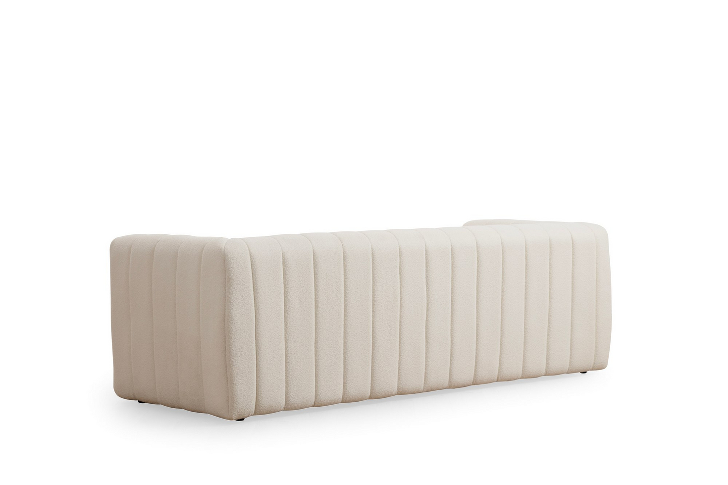 Norda Design Elegant 3-personers sofa, cremefarve, ramme i bøgetræ, 225 cm | 100% polyester, 2 puder medfølger, holdbar design