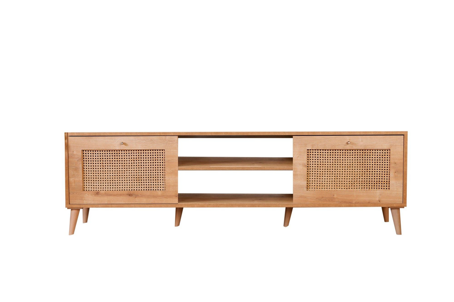 Norda Design Moderne eg TV-bord, 180 cm | 100% melaminbelagt spånplade og ben i avnbøg | skandinavisk design