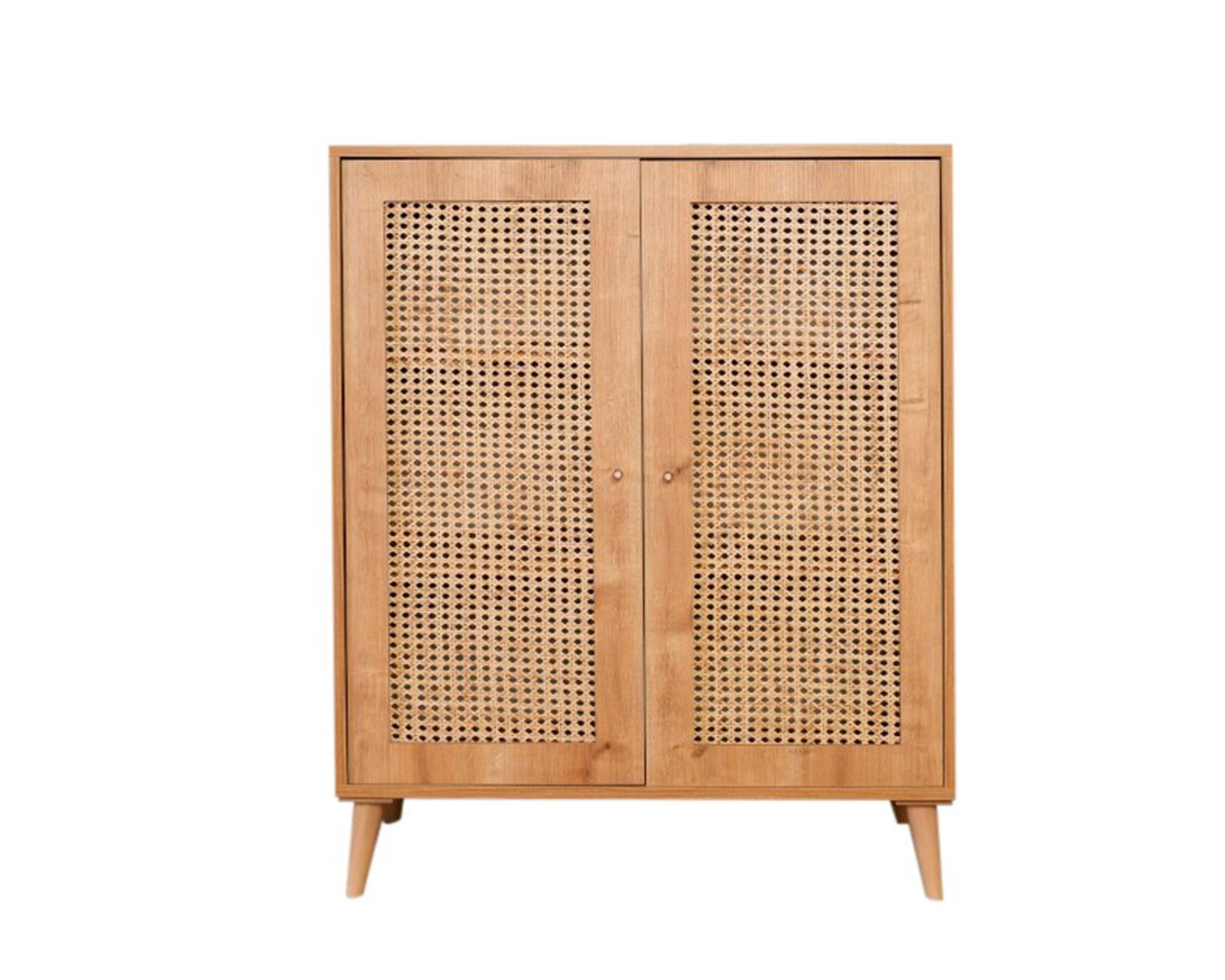 Norda Design Moderne skænk, 100% avnbøg, egfarve, 90x40x110 cm | skandinavisk design, geometrisk stil