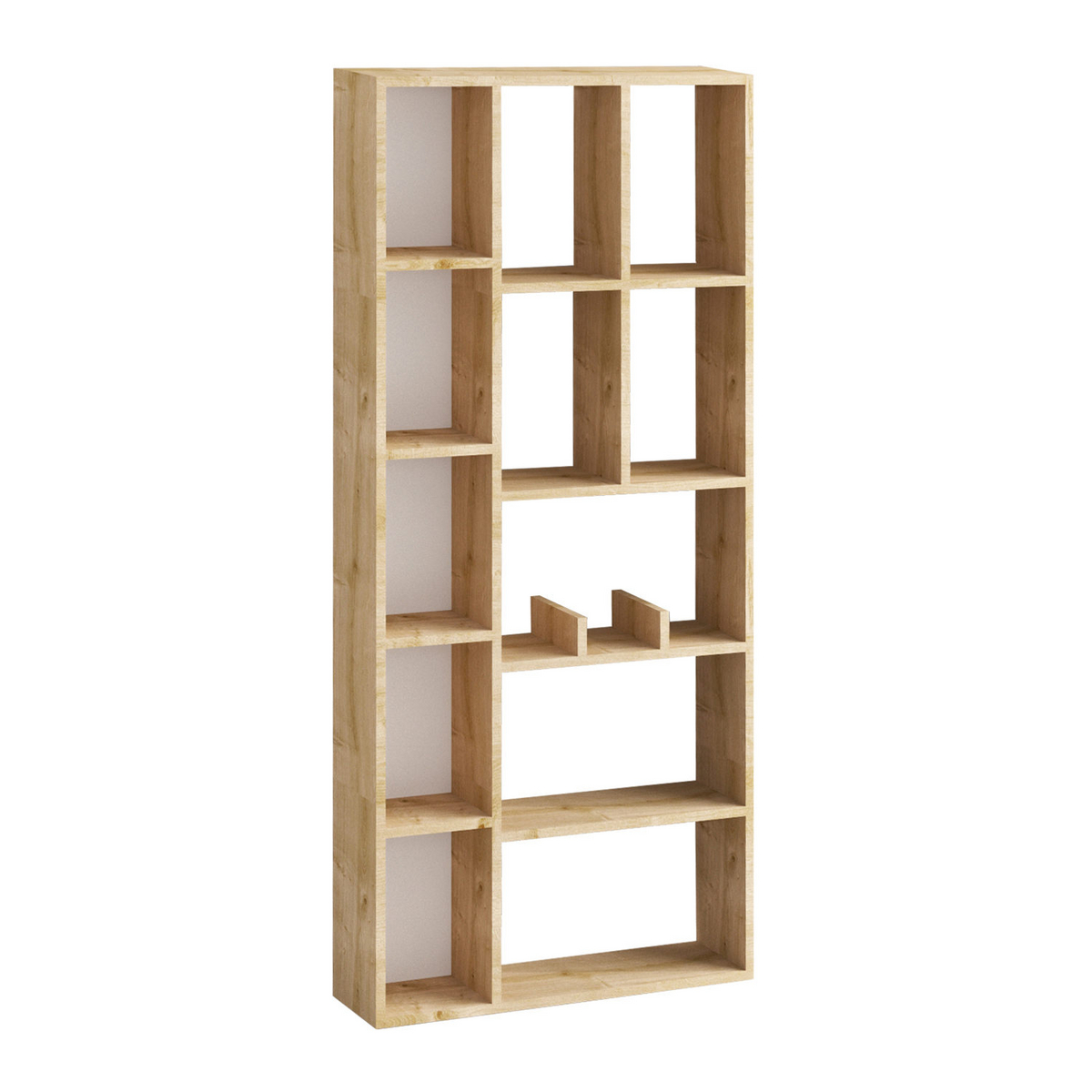 Norda Design Moderne Sapphire-eg reol, 75 x 170 x 18 cm | 100% melaminbelagt spånplade | stilfuld opbevaringsløsning
