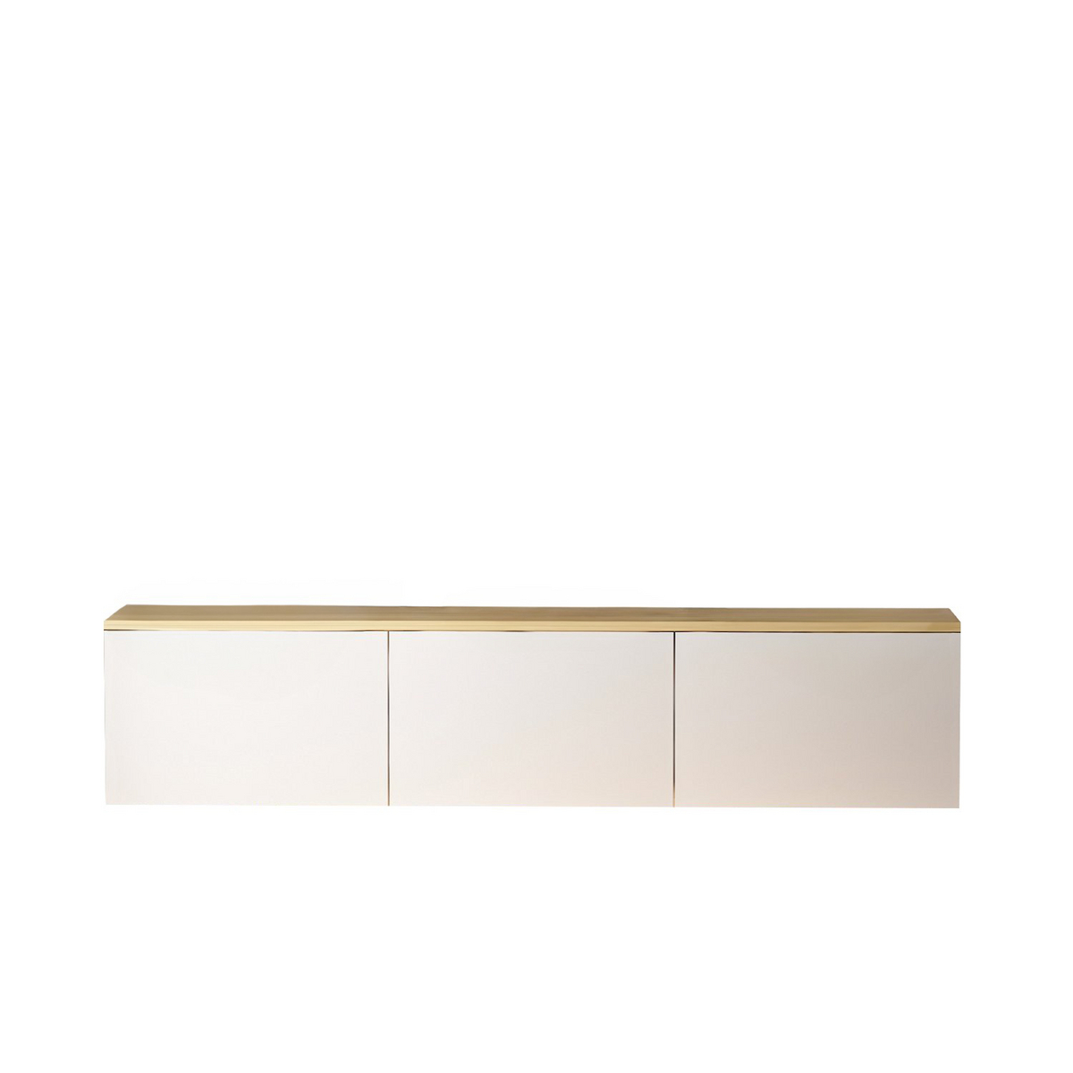 Norda Design Moderne TV-bord med LED-lys, hvid og eg, 160 cm | 100% melaminbelagt, vægmonterbar, stilfuld design