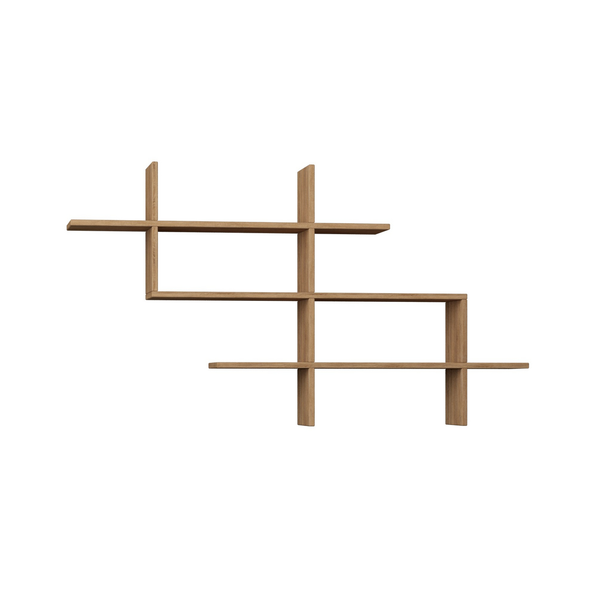 Norda Design Moderne eg reol, 150 cm x 82 cm x 22 cm | 100% melaminbelagt, 18 mm tyk | stilfuldt og funktionelt