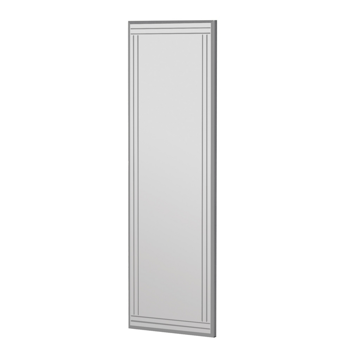 Norda Design Moderne hvid kommode spejl, 40 x 120 cm, 100% MDF, vægmonterbar, miljøvenlig Flotal-E design