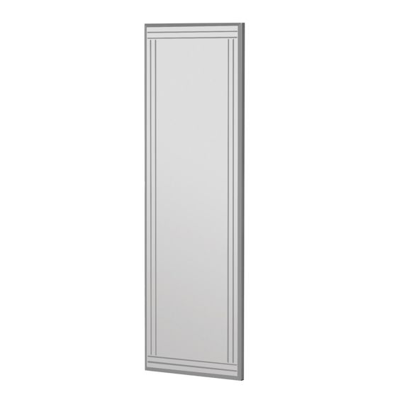 Norda Design Moderne hvid kommode spejl, 40 x 120 cm, 100% MDF, vægmonterbar, miljøvenlig Flotal-E design
