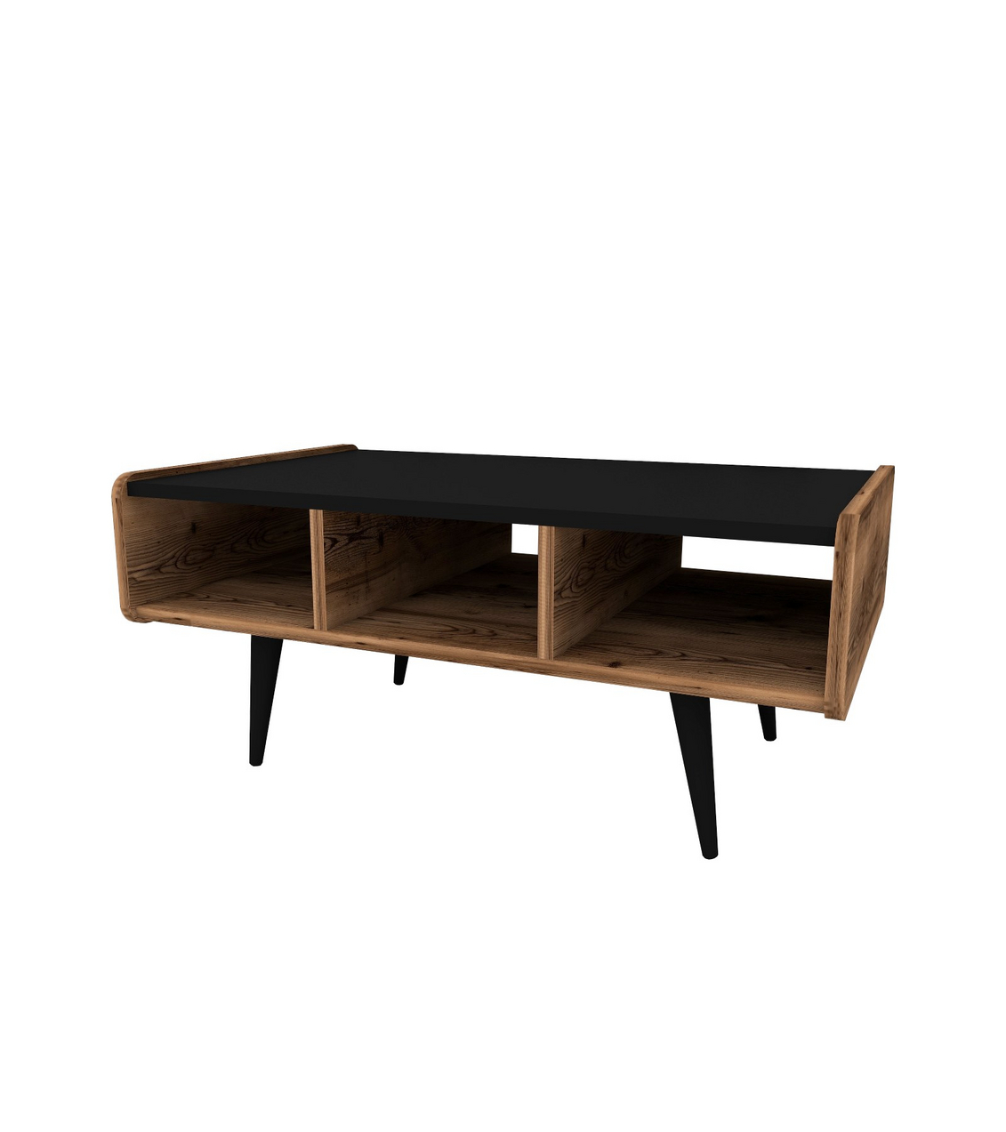 Norda Design Moderne sofabord, lys valnød, 90 x 56 x 40 cm | 100% melaminbelagt, 18 mm tyk | skandinavisk design