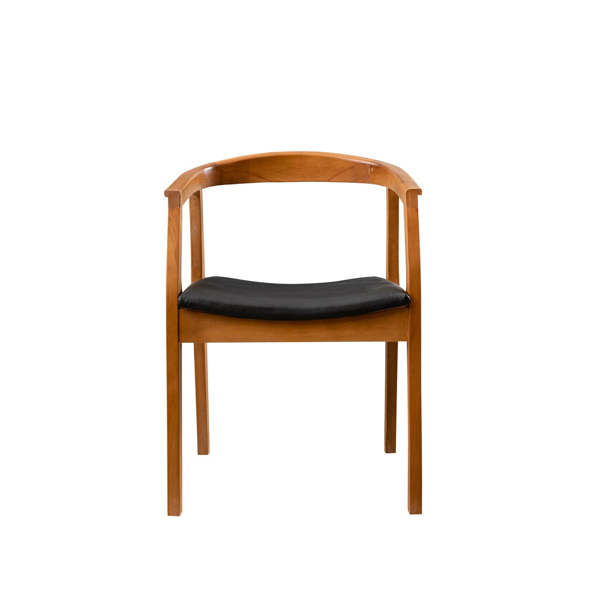 Norda Design Moderne skandinavisk stol, 100% bøgetræ, kunstlæder, valnød og sort, 50x70x53 cm | stilfuldt og holdbart