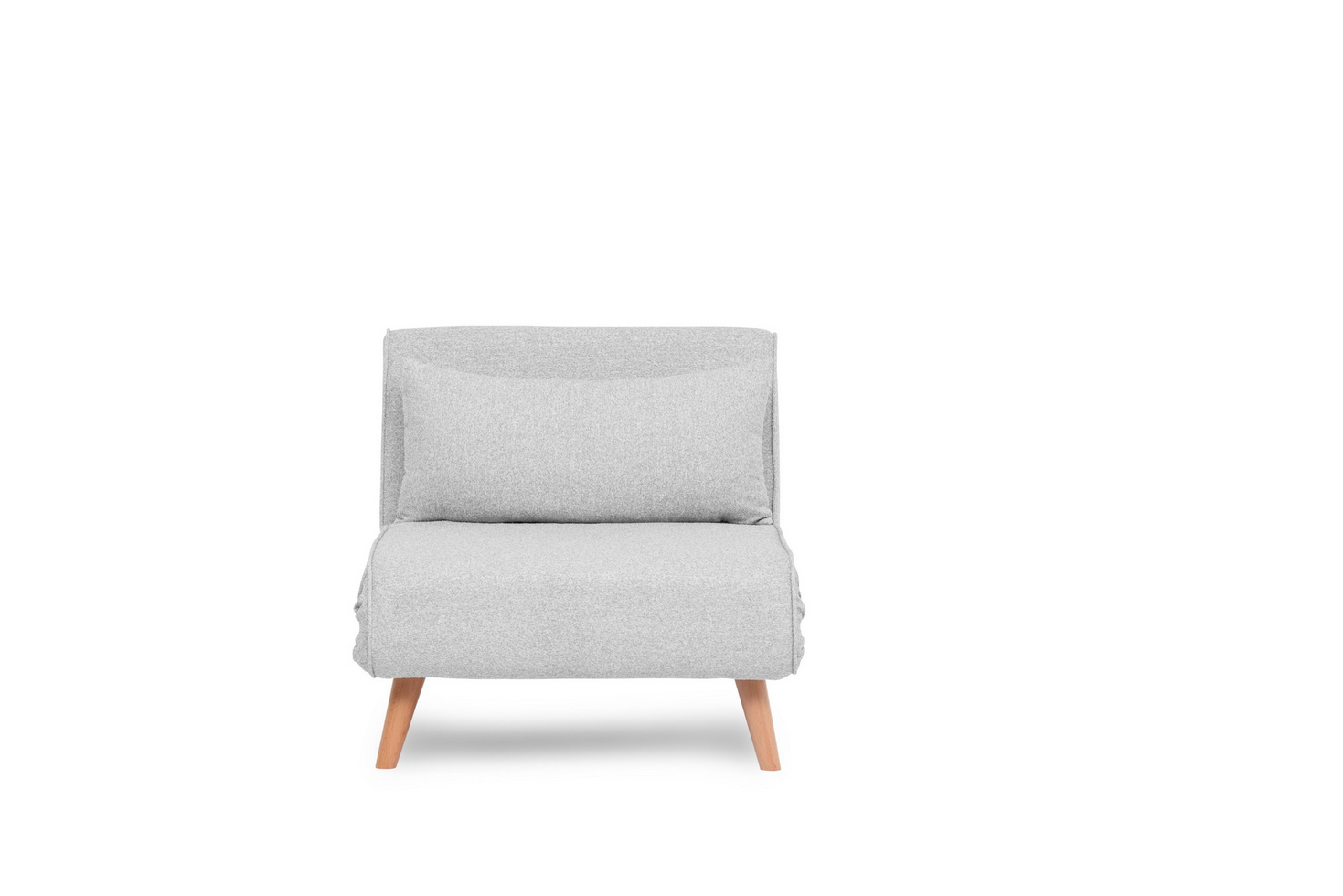 Norda Design alsidig 1-personers sovesofa, grå teddystof, 80 cm | 100% metalramme, justerbart ryglæn, komfort og stil