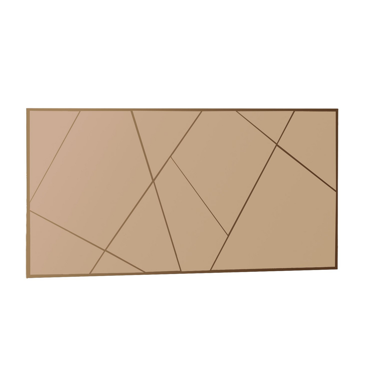 Norda Design Elegant bronze vægspejl, 60 x 120 cm | 100% MDF, miljøvenlig Flotal-E design | moderne geometrisk stil
