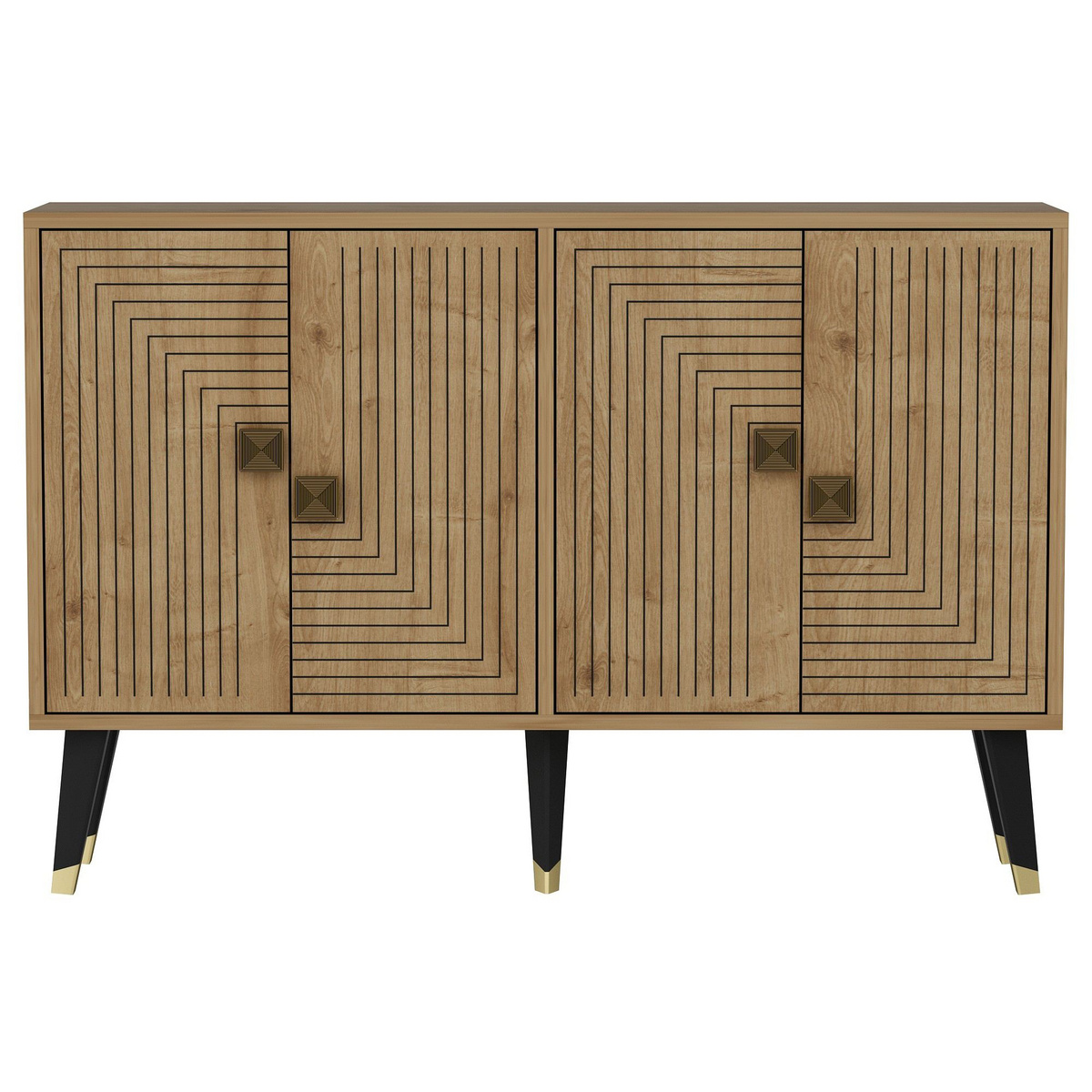 Norda Design Moderne konsolbord, Sapphire-eg og guld, 120 x 80 x 30 cm | 100% melaminbelagt, 18 mm tyk | stilfuldt og funktionelt design
