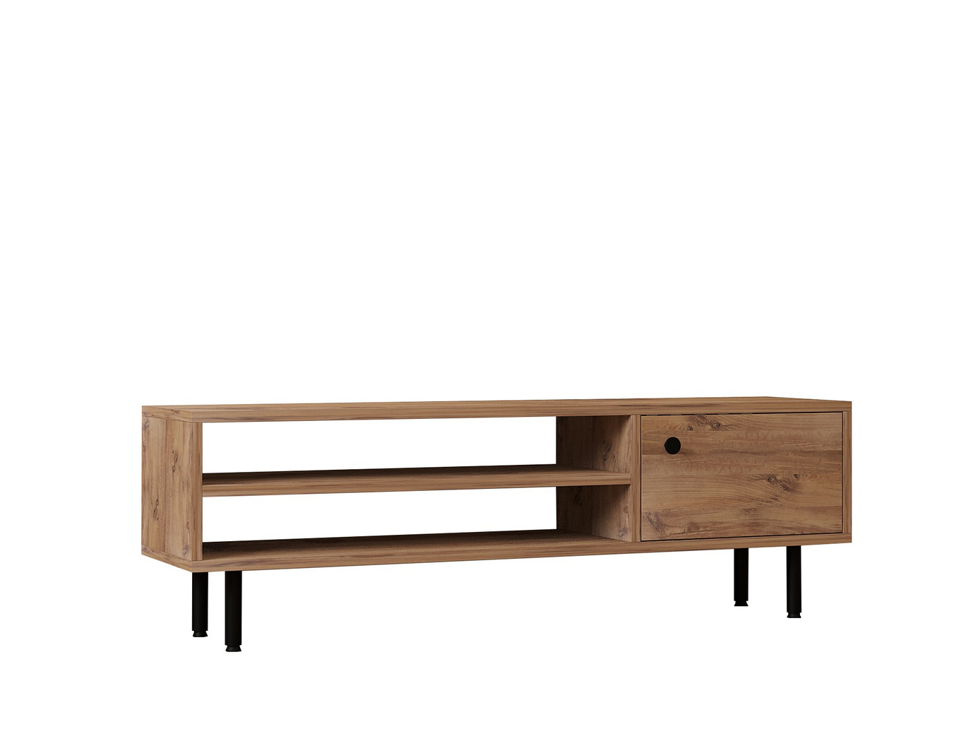 Norda Design Moderne TV-bord, Atlantic Pine, 120 cm | 100% melaminbelagt, 18 mm tyk | vægmonterbar, stilfuld design