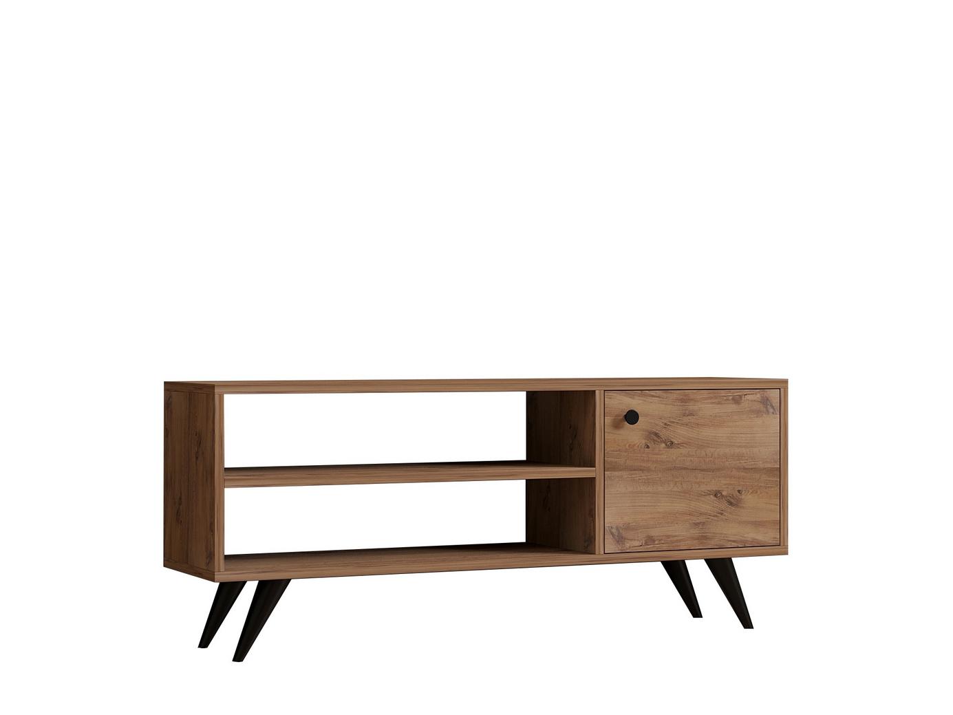 Norda Design Moderne TV-bord, Atlantic Pine, 120 cm | 100% melaminbelagt, 18 mm tyk | vægmonterbar, ekstra opbevaring