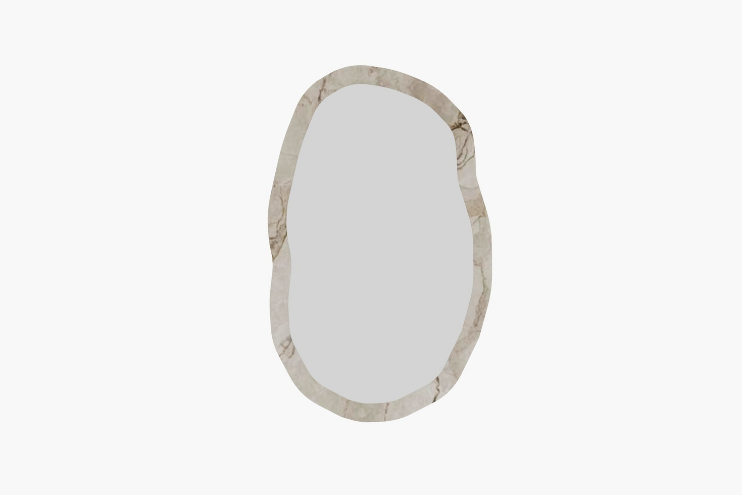 Norda Design Elegant abstrakt vægspejl, 52 x 86 cm, Ephesus og marmor farves, 100% MDF, miljøvenlig design