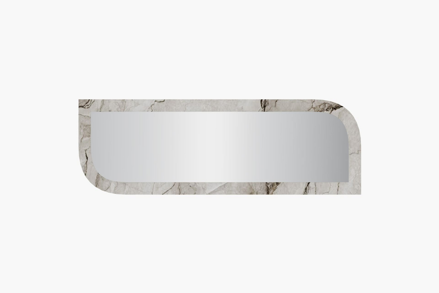 Norda Design Moderne vægmonteret spejl, 40x120 cm, Ephesus og marmor farves, 100% MDF, miljøvenlig design