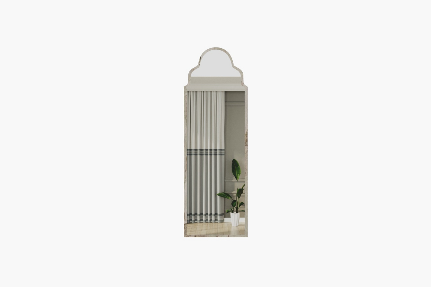 Norda Design Elegant vægmonteret spejl, 50x160 cm, Ephesus og marmor farves | 100% MDF, miljøvenlig design