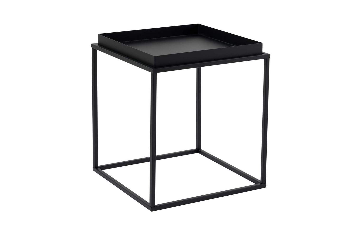 Norda Design Moderne sort sofabord, 45 x 45 x 52 cm | 100% metal, industrielt design | stilfuldt og holdbart