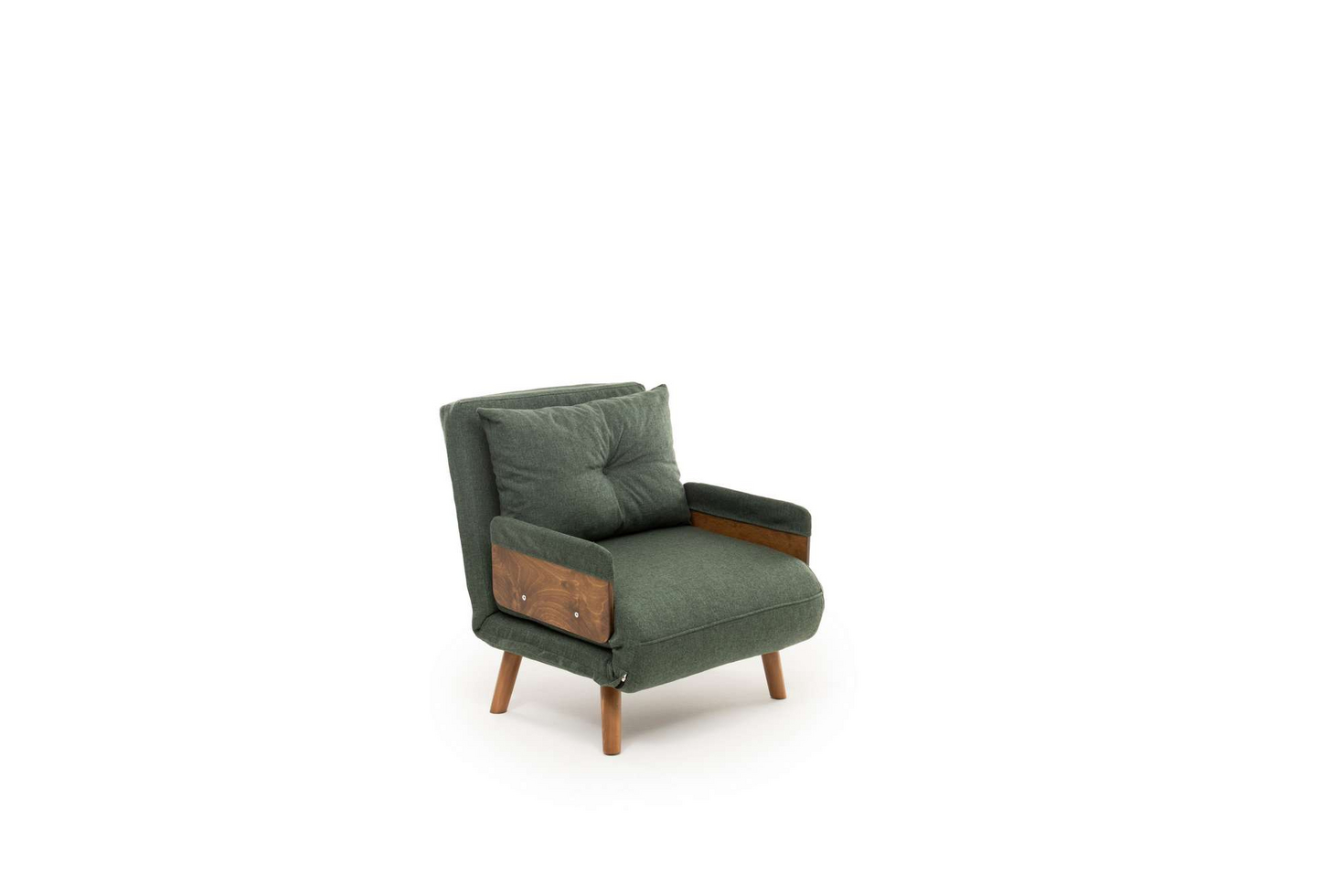 Norda Design Moderne 1-personers sovesofa, grøn, 100% metalramme, ryg justerbar i 14 niveauer, 77x70x82 cm | stilfuldt og funktionelt