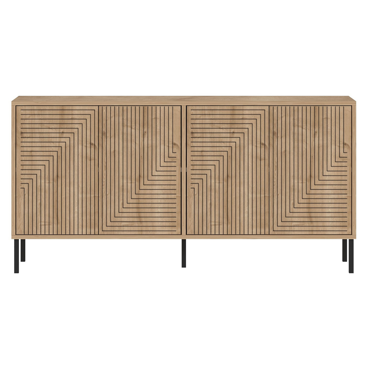 Norda Design Moderne konsolbord, Sapphire-eg, 150 x 75 x 36 cm | 100% melaminbelagt, metalben | vægmonterbar, stilfuld design