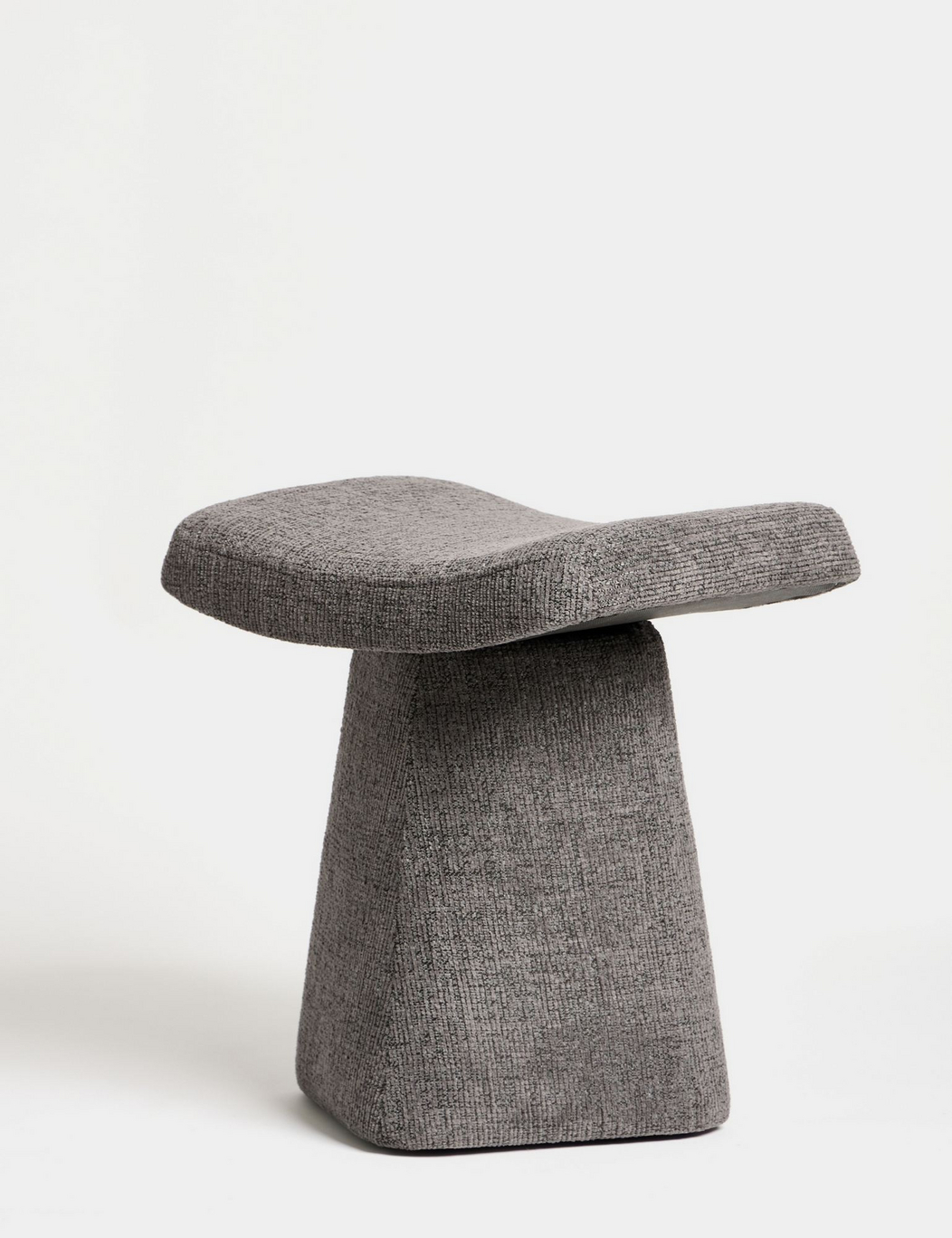 Norda Design Stilfuld puf, antracit, 47 x 45 x 37 cm | 100% ramme i bøgetræ og vævet stof | perfekt til moderne indretning