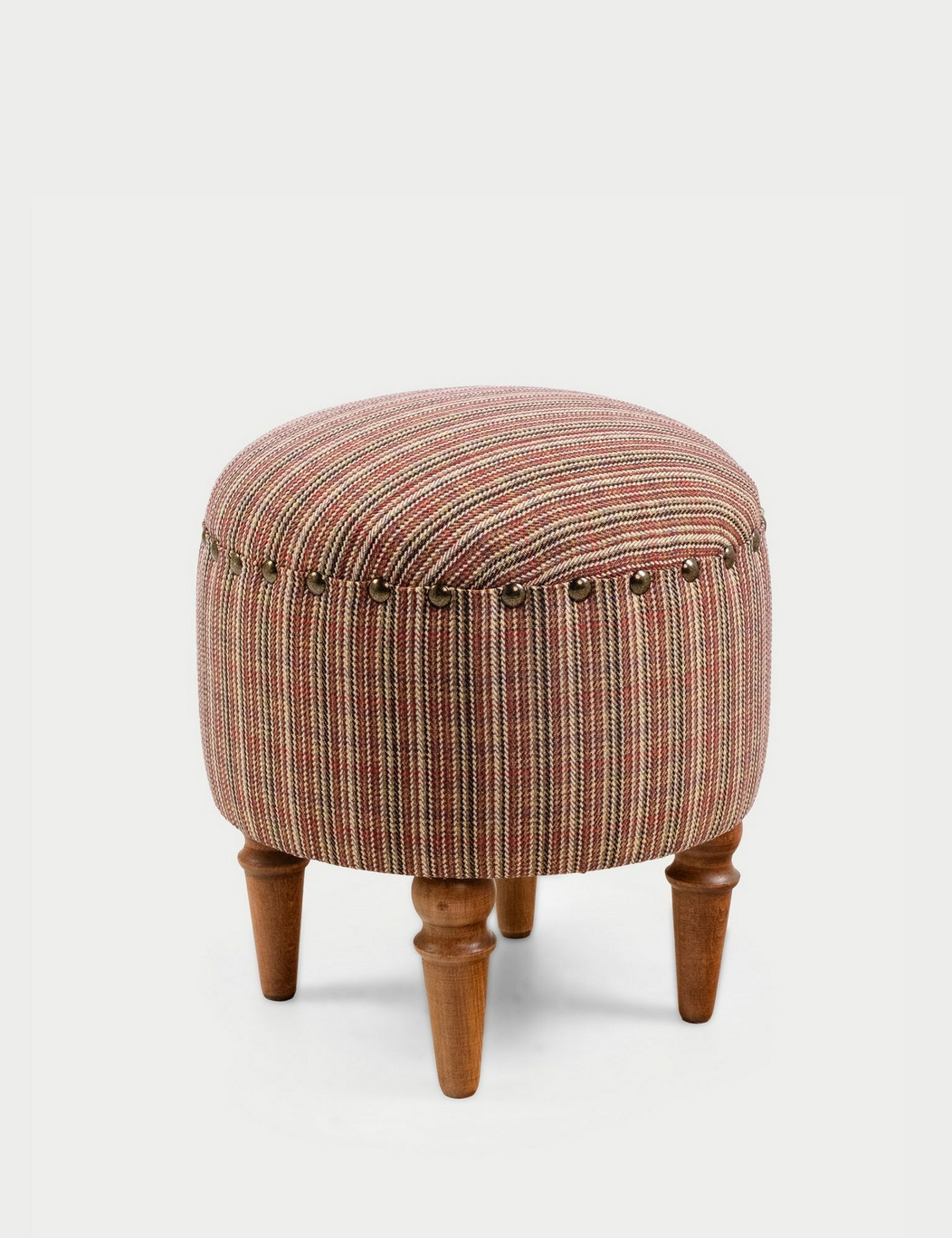 Norda Design Stilfuld puf med ramme i bøgetræ og valnød ben, 38x45x38 cm, 100% vævet stof | perfekt til boligindretning