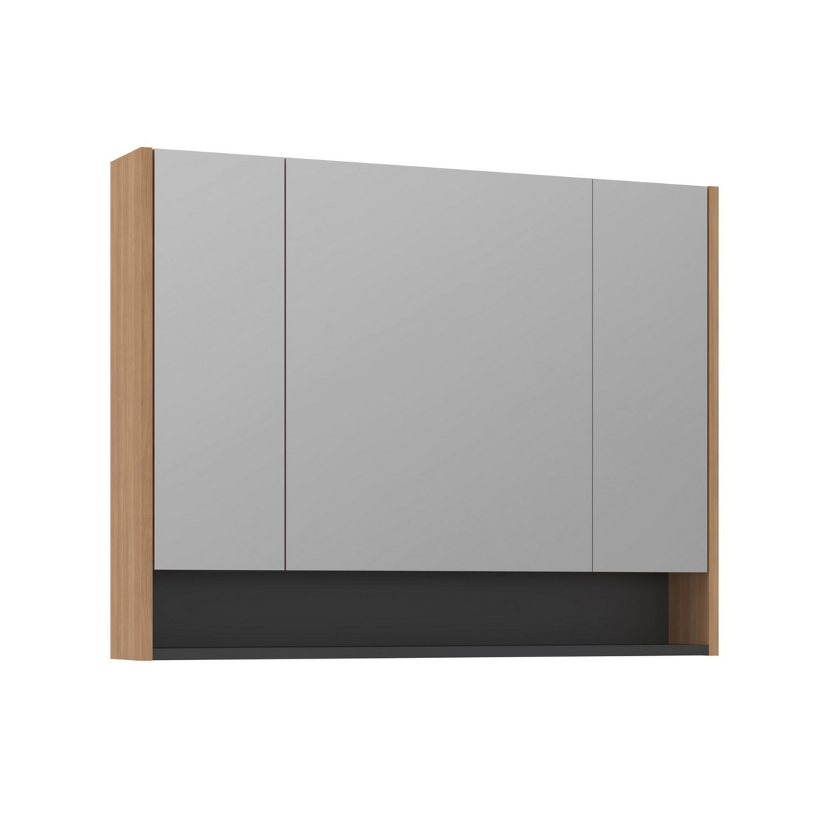 Norda Design Badeværelsesskab med spejl Ricato 100, valnød, 16 × 101 × 78 cm