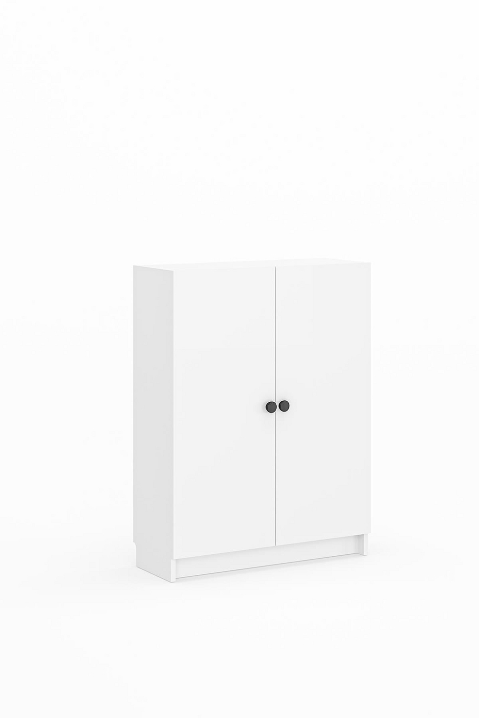 Norda Design Bogreol Bili 3 Shelf 2 Lid, hvid, 28 × 80 × 105 cm