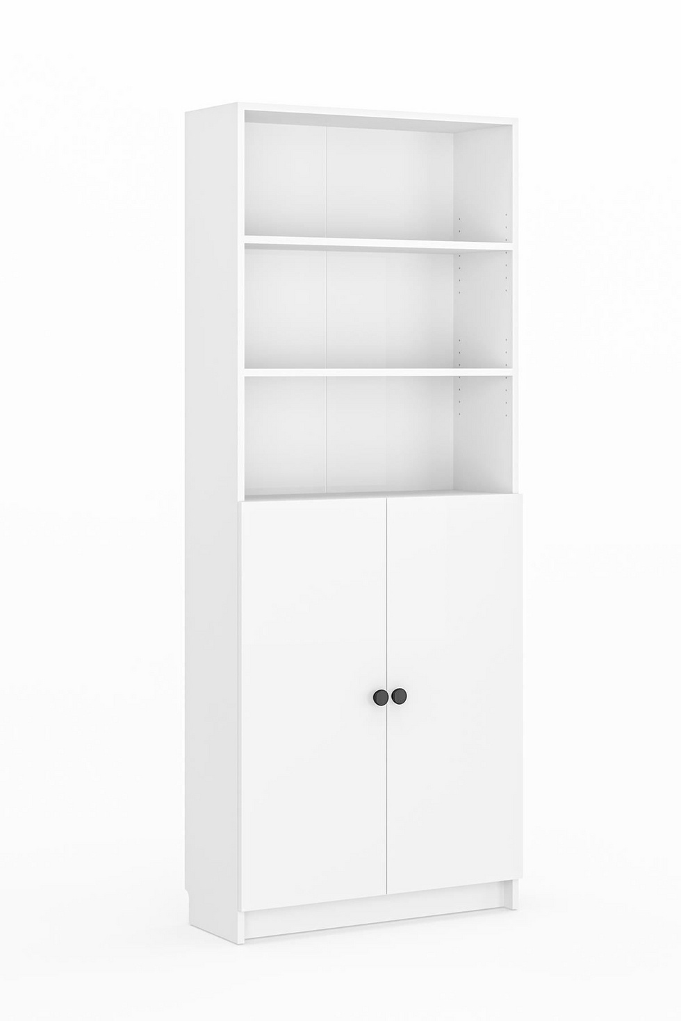 Norda Design Bogreol Bili 5 Shelf 2 Lid, hvid, 28 × 80 × 200 cm