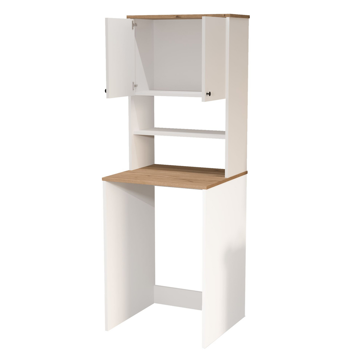 Norda Design Vaskemaskineskab Nord, hvid/eg, 60 × 65,8 × 183,6 cm