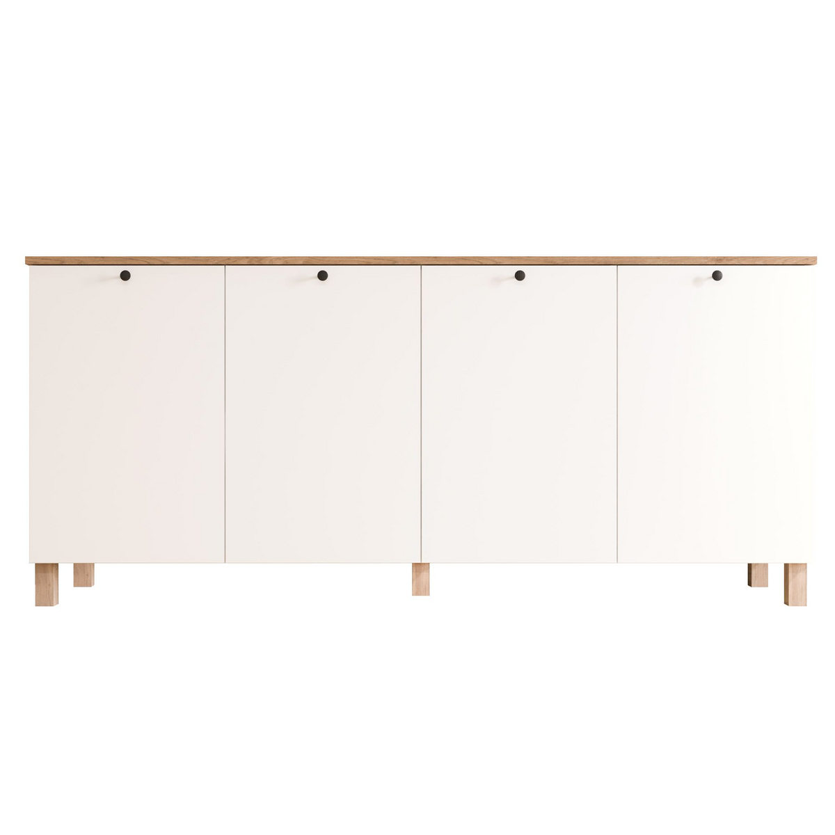 Norda Design Konsolbord Nord, hvid/eg, 42,1 × 180 × 80 cm