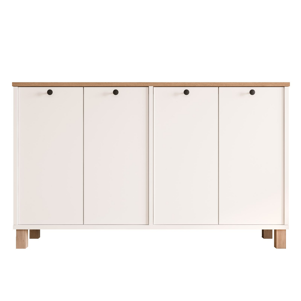 Norda Design Konsolbord Nord, hvid/eg, 29,5 × 120 × 73,6 cm