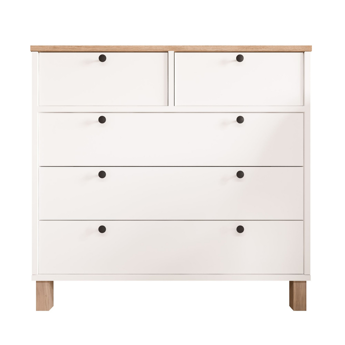 Norda Design Kommode Nord, hvid/eg, 40 × 90 × 85,2 cm