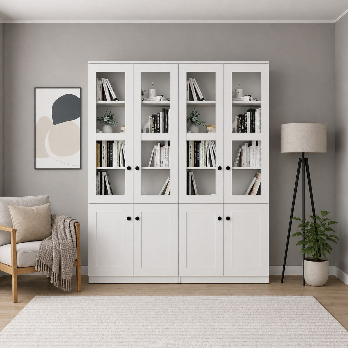 Norda Design Multiskab Lisa 1600, hvid, 37 × 160 × 190 cm