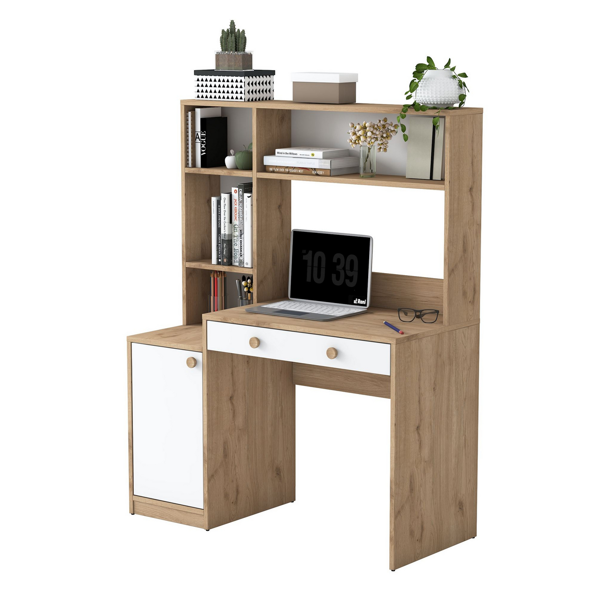 Norda Design Skrivebord og bogreol Erudito, 50 × 115 × 146 cm
