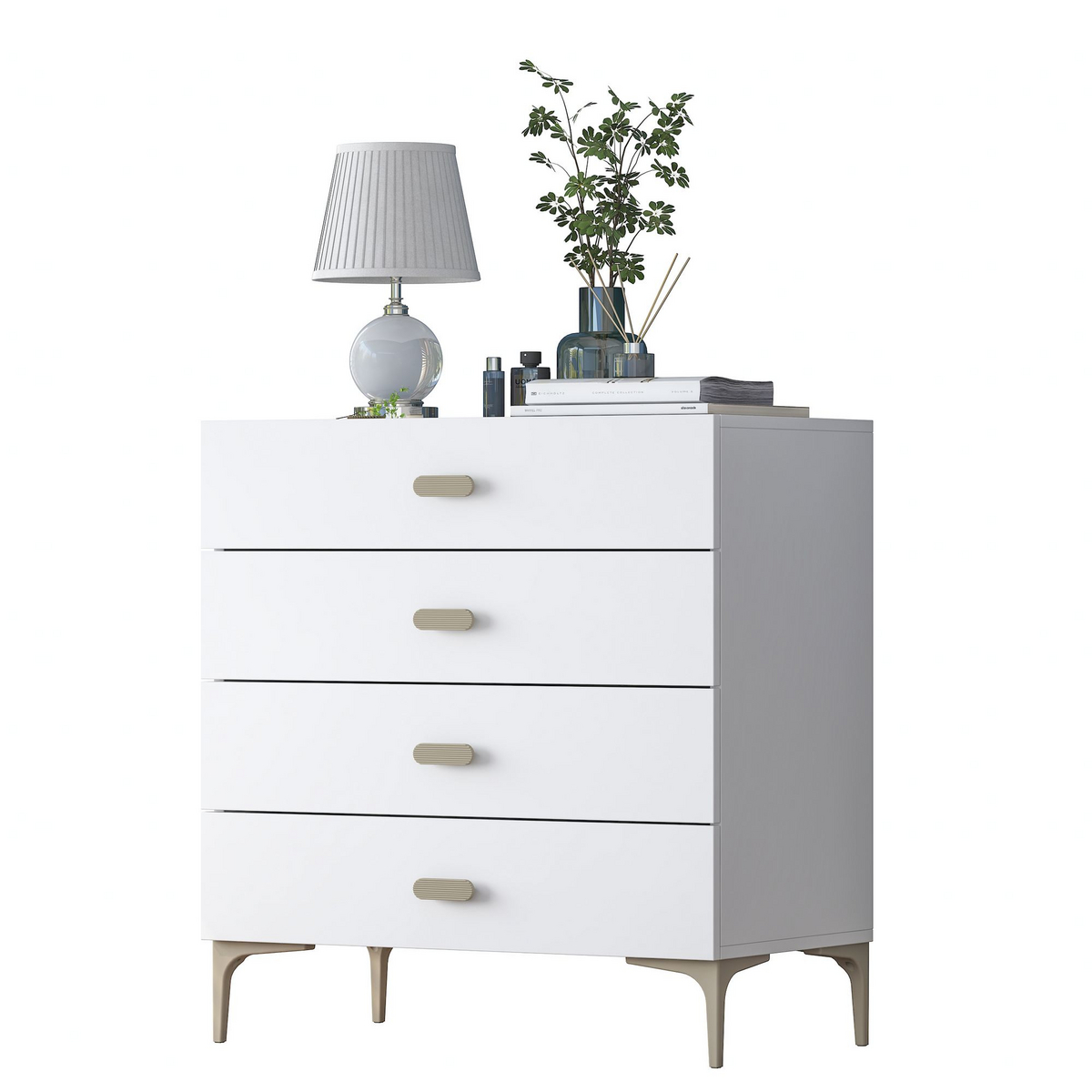 Norda Design Kommode Comotto, hvid, 45 × 85,6 × 90,7 cm