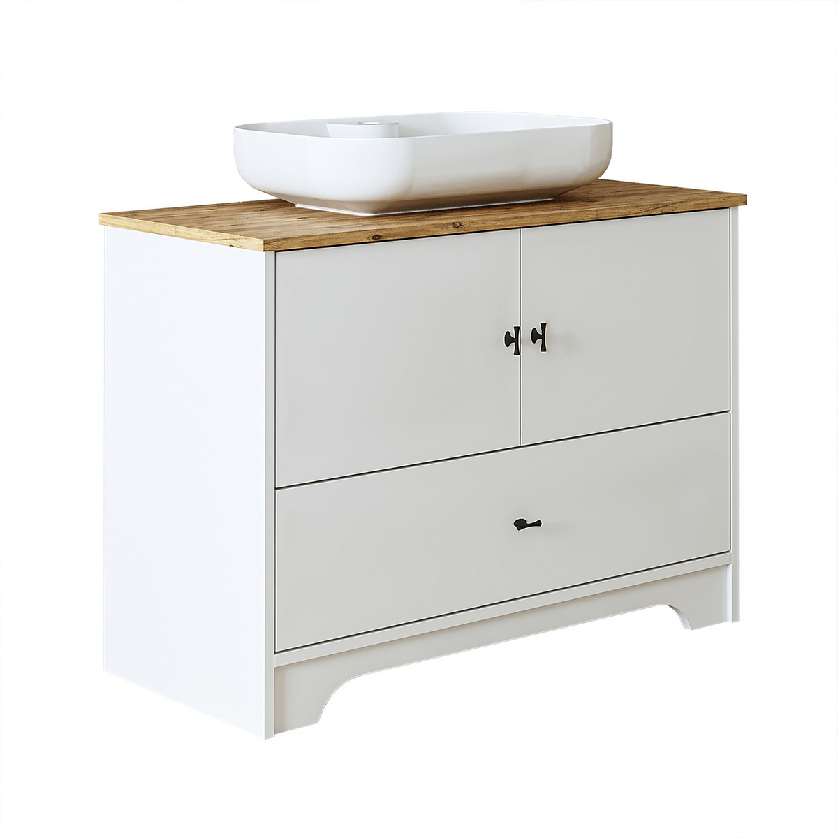 Norda Design Vaskeskab Lecce, mat hvid, 45 × 99,5 × 72 cm