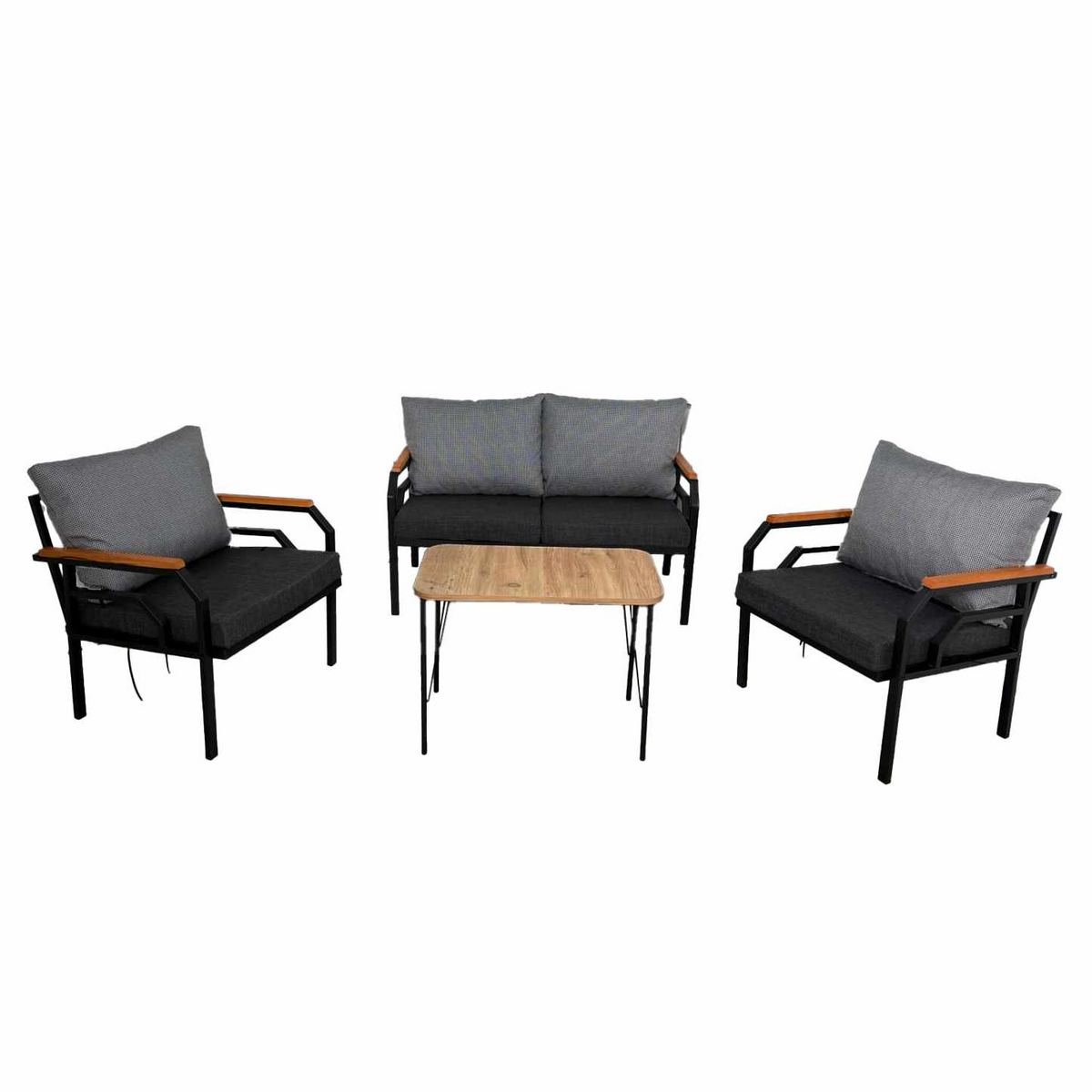 Norda Design Havemøbelsæt Kutay Kaz Sehpa, antracit, 61 × 61 × 70 cm