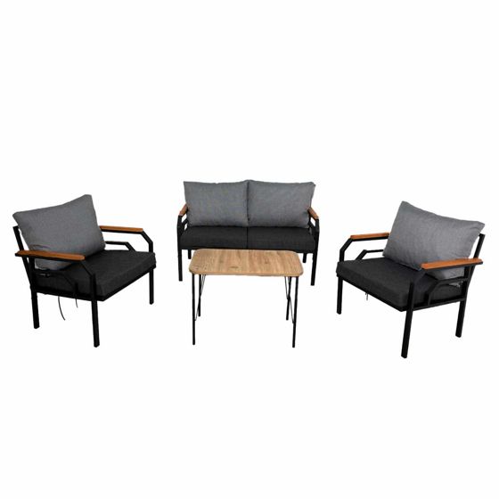 Norda Design Havemøbelsæt Kutay Kaz Sehpa, antracit, 61 × 61 × 70 cm